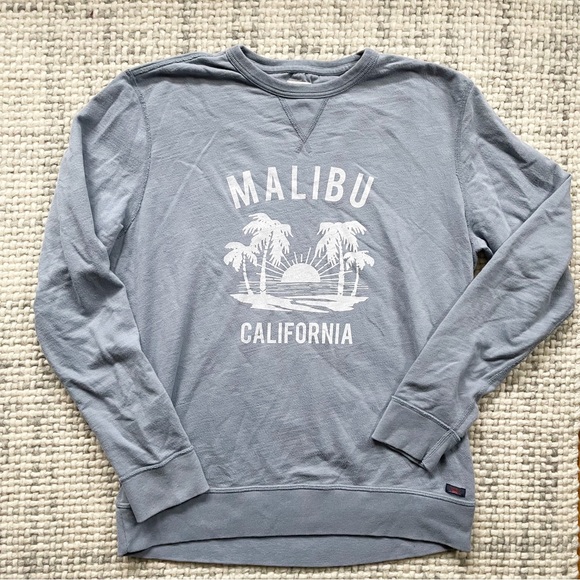 Faherty Sweaters - Faherty Blue Malibu Cotton Sweatshirt Medium
